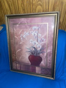 Vivian Flasch printed painting with metal frame