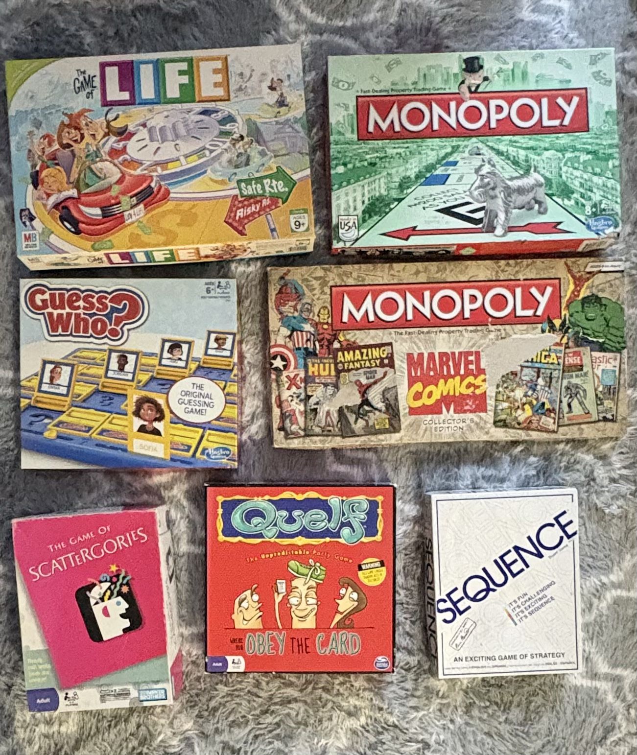 Lot Of Board Games (monopoly, Life, Guess Who? Etc