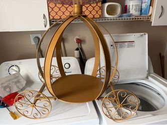 Carriage plant or Cake Stand   25* - Metal Cinderella Pumpki Coach Centerpiece - Cinderella Wedding Decor - Bridal Shower Unique Gift