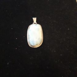 Sterling Silver Charm with Blue Agate Stone