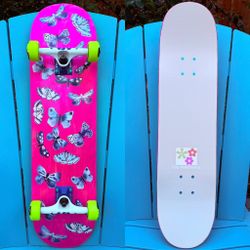 Custom Butterfly Complete Skateboard  8.0” - Thunder 147 Trucks - Hazard Wheels