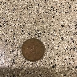 A copper 1971 Elizabeth coin