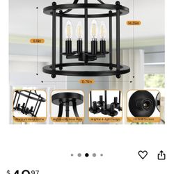Farmhouse 4-Light Ceiling Fixture – Like New