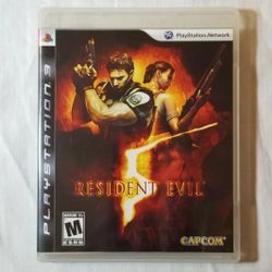 Resident Evil 5 Sony PlayStation 3 2009 PS3 Video Game Transparent Blu-Ray Case