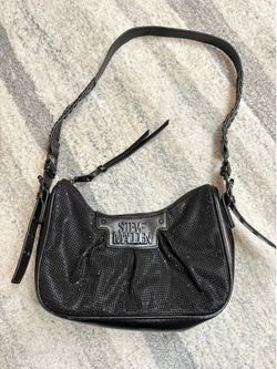 Steve Madden black rhinestone shoulder purse bag