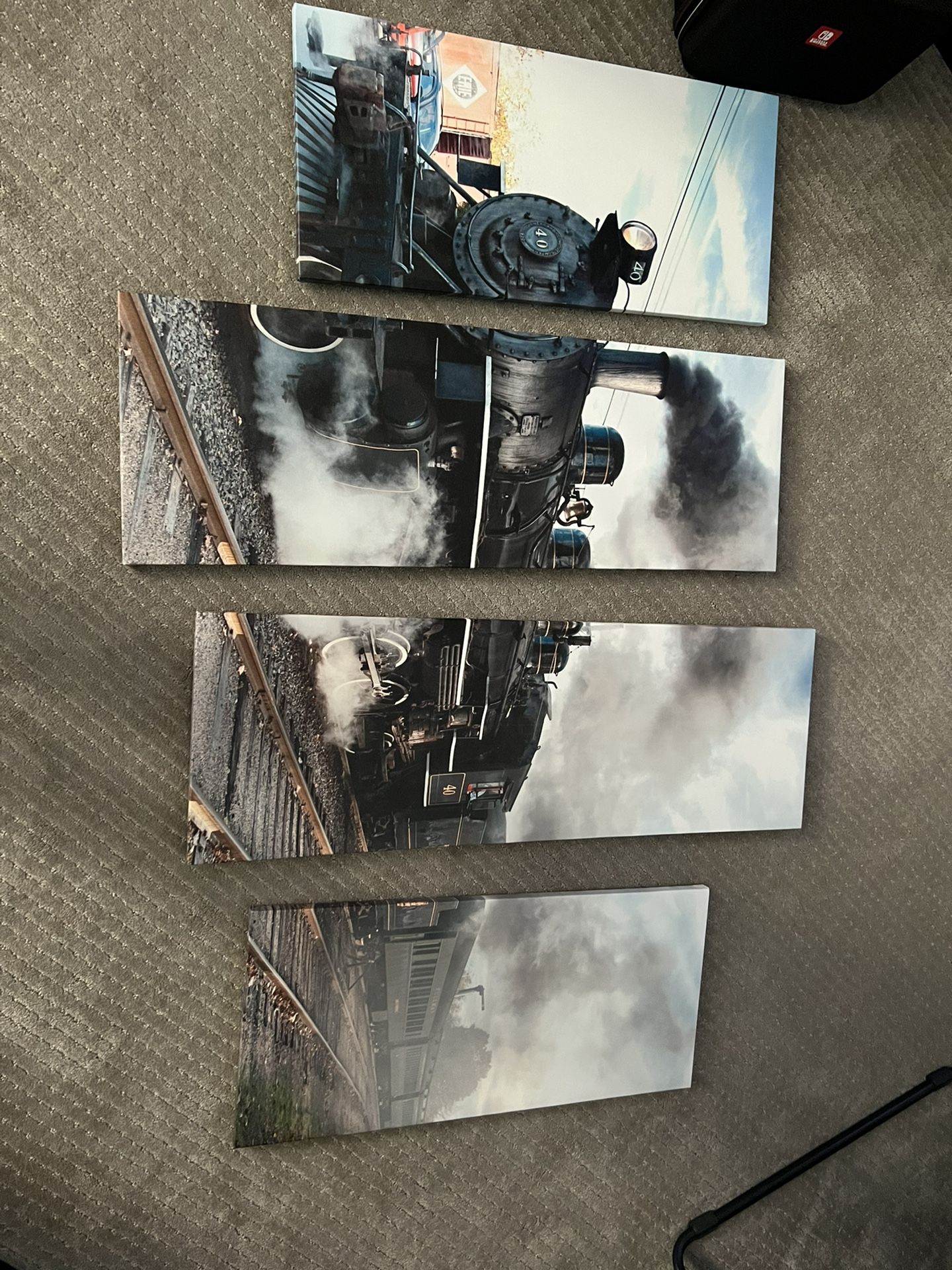 Steam Engine Canvas Photo 4 Piece