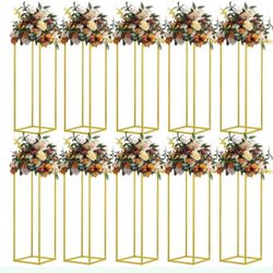 Tall Gold Metal Centerpieces 31.5inch - 8pc