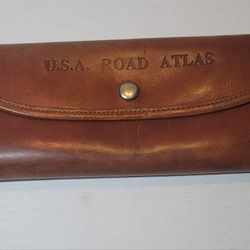 Auto Sport Road And Atlas Leather Case Vintage. See Discription For Info.