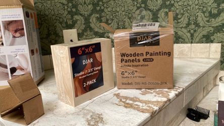 DJAR Prelude Wooden Painting Panels 6x6 Studio deep (12/5” Deep)