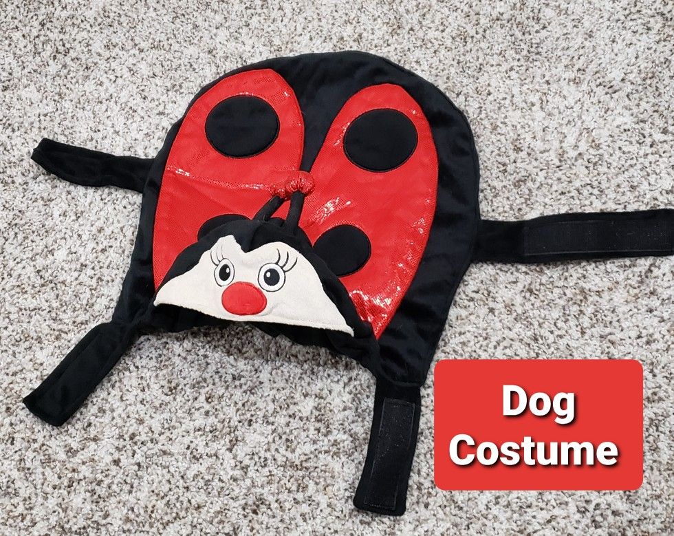 Ladybug Plush Dog Costume 12in x 14in 15lbs or Less (Shihtzu or smaller) 