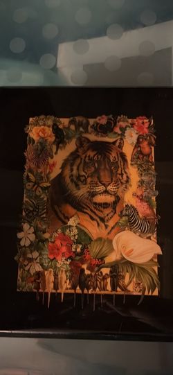 Tiger and Jungle Animal Collage Wall Art