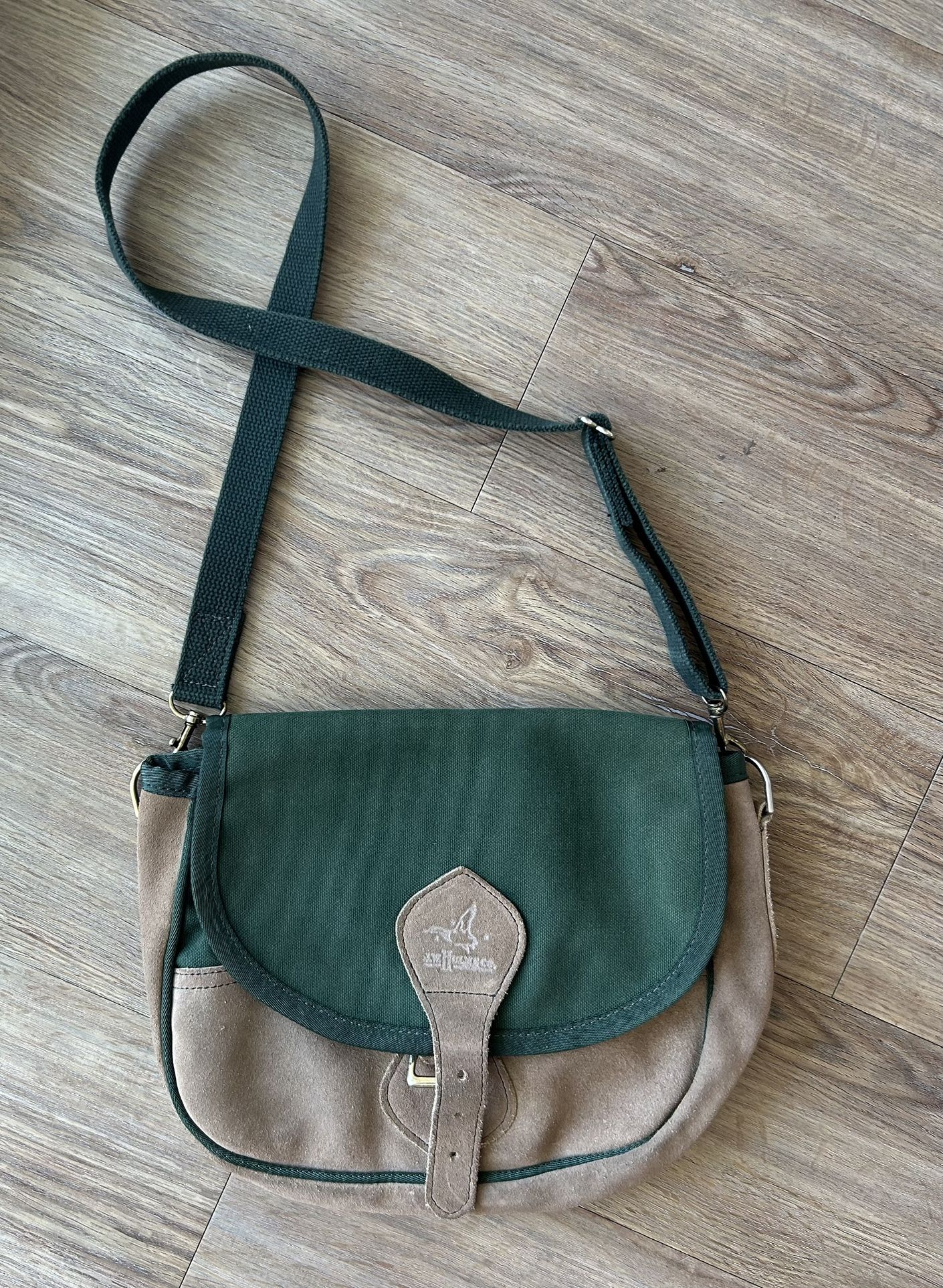 Brown satchel purse