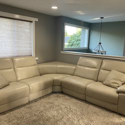 Dania Leather Sectional