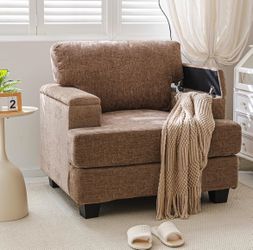Oversized Accent Chair with Armrest Storage,38”W Big Armchair with 7.8'' Thick Cushion,Deep Seat,Large Comfy Reading Chair, Living Room Chairs,Sofa Ch