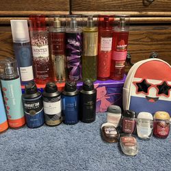 Bath & Body Works Bundle Lot - Perfume, Cologne, Hand Sanitizer, Bag