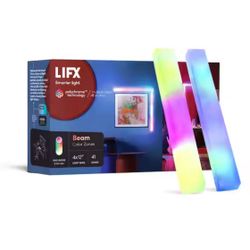LIFX 12 in. Multi-Color Smart Wi-Fi LED 4X Beam Light Kit and Corner, Works with Alexa/Hey Google/HomeKit/Siri