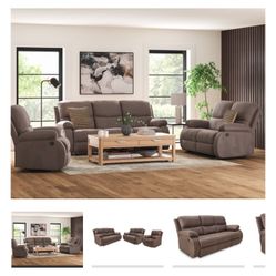 Sofa, Loveseat & Recliner Chair set (Over 90% Off)