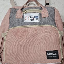 Diaper Bag Backpack with Changing Pad Mint Condition 