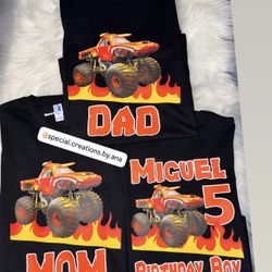Personalized Family Shirts El toro loco Monster Truck Theme 🚚❤️