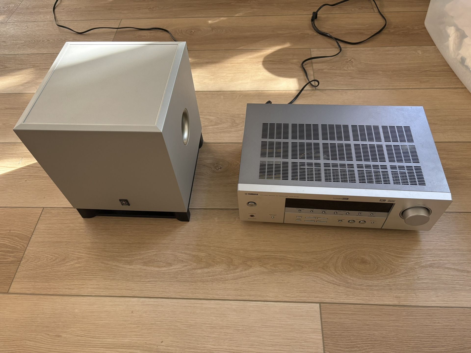 Yamaha HTR-6130 Receiver and a Yamaha YST-SW012 Subwoofer.