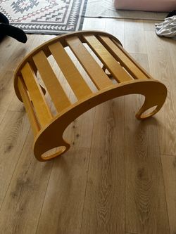 Wood montessori arch bridge climber rocker