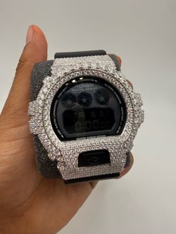 Authentic Gshock with moissanite bezel