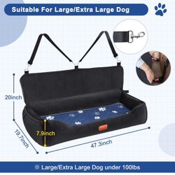 New: Dog Car Seat for Large/Extra Large Dogs Under 100 Pound, Dog Booster Seat w/washable pee pad