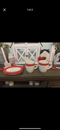 Rae Dunn Red Polka Dot Collection 