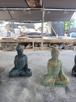 Concrete Buddha Statue / Cement Garden Backyard Buddhas