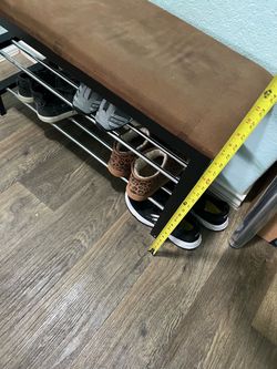 Entryway Bench with Shoe Rack