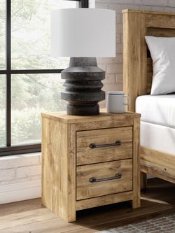 Maystonna Brown Two Drawer Nightstand (Online Special Price)