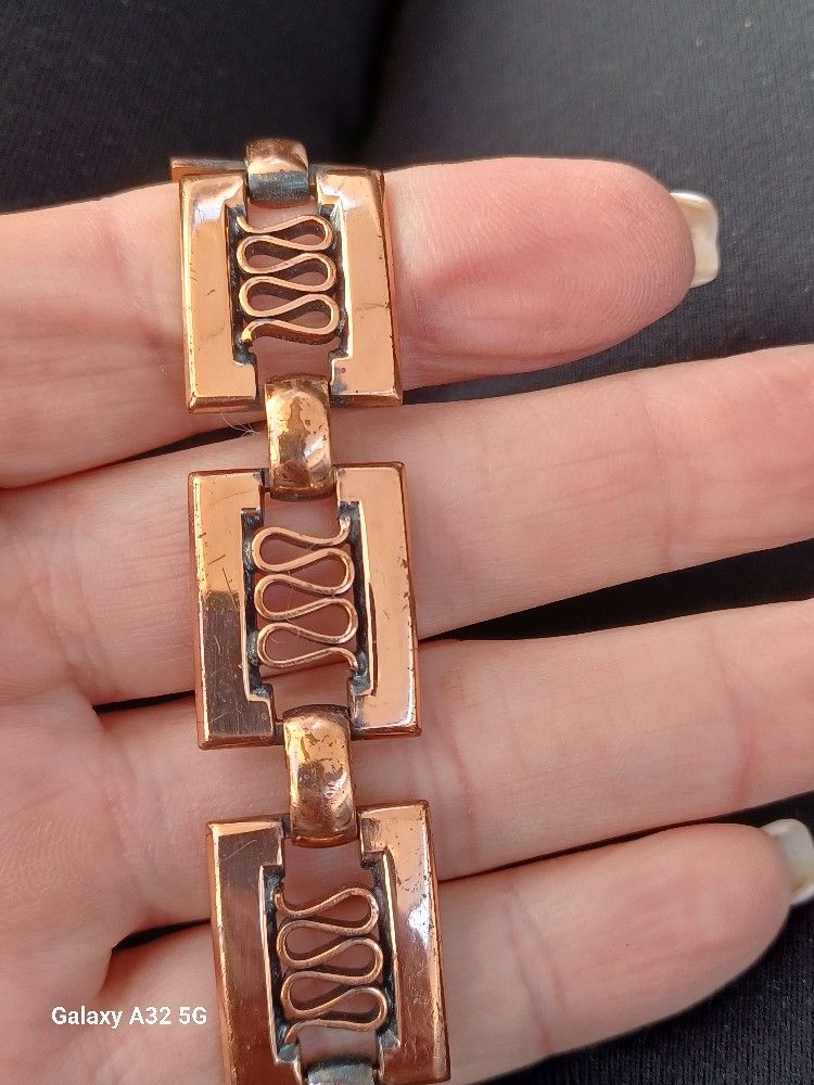 Vtg.Renoir - COPPER BRACELET- SZ7 IN.
