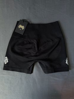 Black Seamless Biker Shorts with Logo Darc Sport Size S