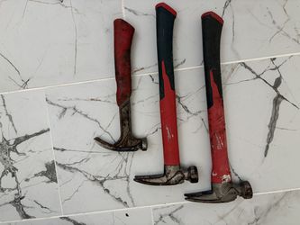 Milwaukee Hammer Lot (3-Piece) - Framing, Smooth Face & Mini Claw