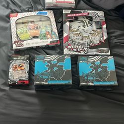 Tons Of Pokémon ETB boxes Packs And Poster Collection