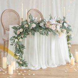 Ling's Moment 9FT garland in Blush and Cream