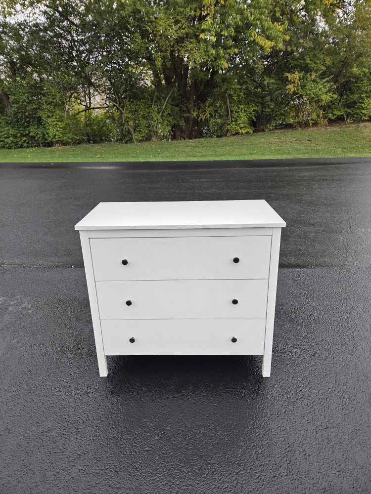 Ikea Koppang White 3 Drawer Dresser Chest Of Drawers
