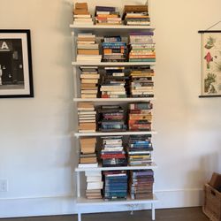 Nathan James 6-Shelf Bookshelf Ladder White