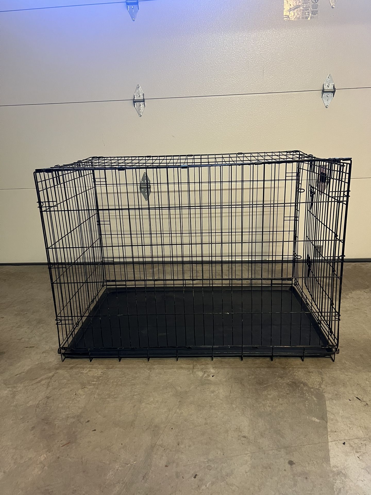 Large Black Dog Cage 48”x28”x27”