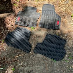 VW GTI Black Rubber Floor Mat Set