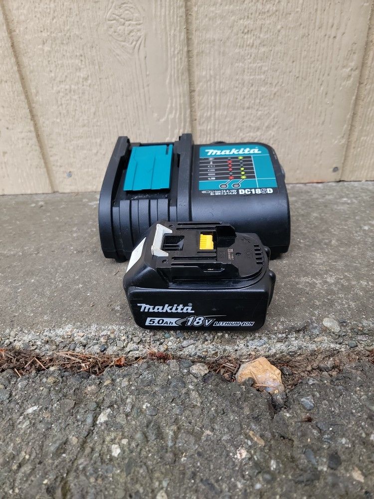 MAKKTA 18V 5AH BATTERY AND CHARGER PERFECT CONDITION