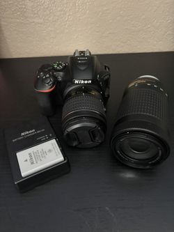 Nikon D5600 With Charger And Long Lens