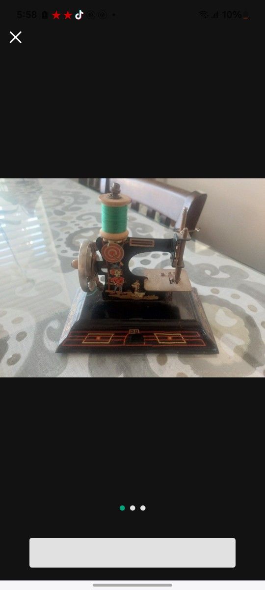 Sewing Machine Casige German Vintage Toy