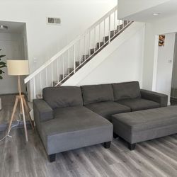 HUGE Costco Marbella Sectional + Storage Ottoman - No Pets/Smoke!