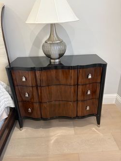 Two Thomasville walnut nightstands
