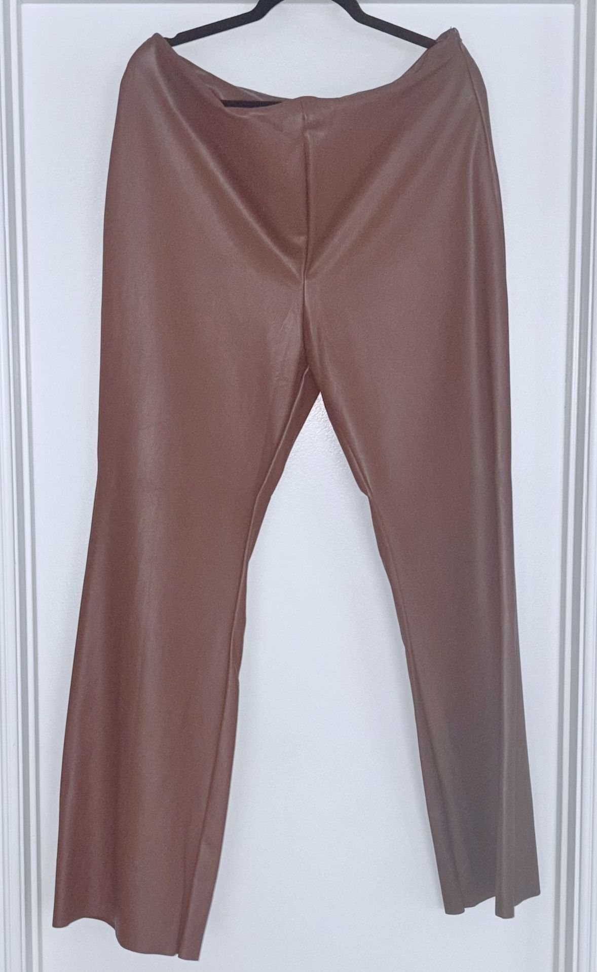 Forever 21 Faux Leather Pants -Brown Size 1X