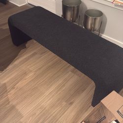 Black Chenille Bar Stools x4 and Bench 