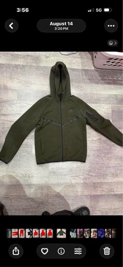 Nike Tech Fleece Full-Zip Hoodie Olive Green