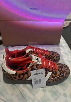 Adidas Samba OG Red Leopard Print Shoes