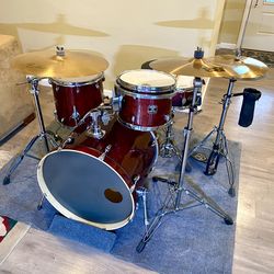 Gretsch Catalina birch 22 12 14” drum set PDP 14” FS birch snare Sabian cymbals PDP boom stands & throne Tama hihat bass pedal $675 cash FIRM In Uplan